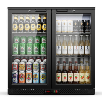 7.3 Cu.Ft Back Beverage Refrigerator With 2 Glass Doors, Commercial Back Bar Cooler | Fridge.com
