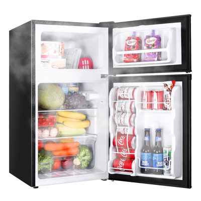 3.2 Cu.Ft Double Door Mini Fridge With Freezer For Dorm, Office, Bedroom,ENERGY STAR | Fridge.com