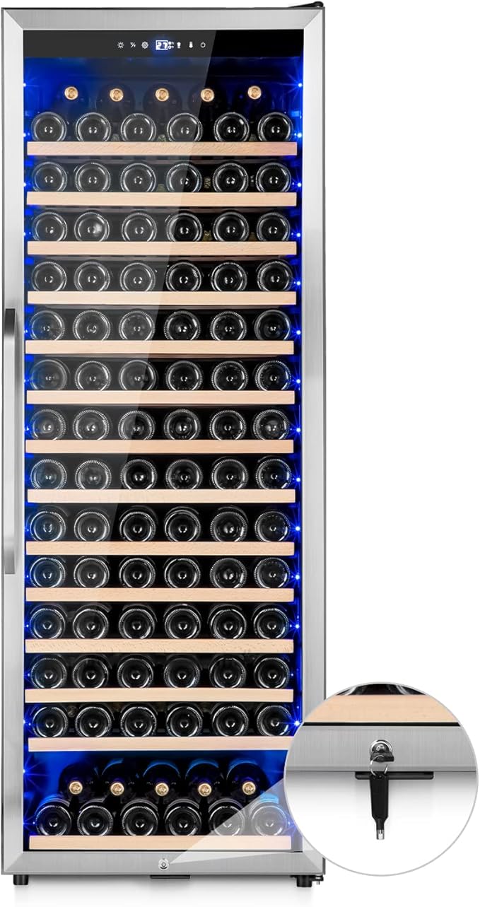 Wine Cooler Refrigerator, 179 Bottles Professional Wine Fridge with Powerful Compressor,Quiet Operation and Elegant Design for Wine Lovers | Fridge.com