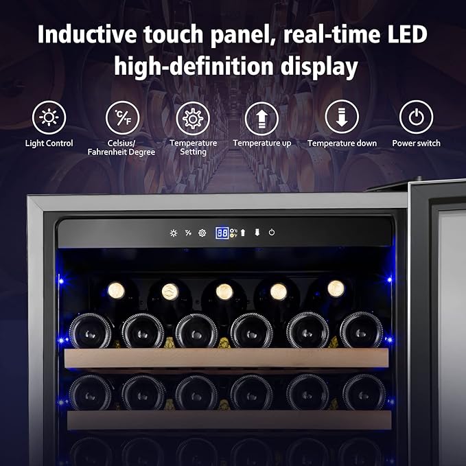 Wine Cooler Refrigerator, 179 Bottles Professional Wine Fridge With Powerful Compressor,Quiet Operation And Elegant Design For Wine Lovers - View 2 | Fridge.com