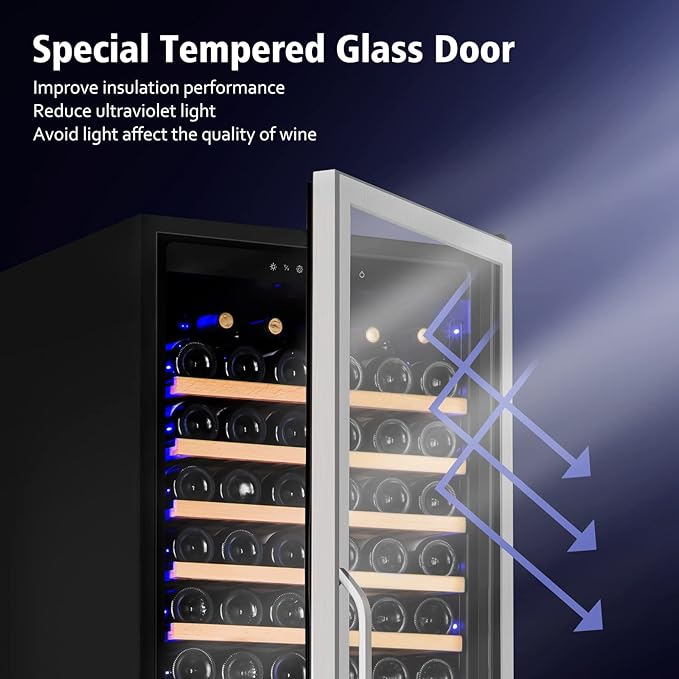 Wine Cooler Refrigerator, 179 Bottles Professional Wine Fridge With Powerful Compressor,Quiet Operation And Elegant Design For Wine Lovers - View 5 | Fridge.com