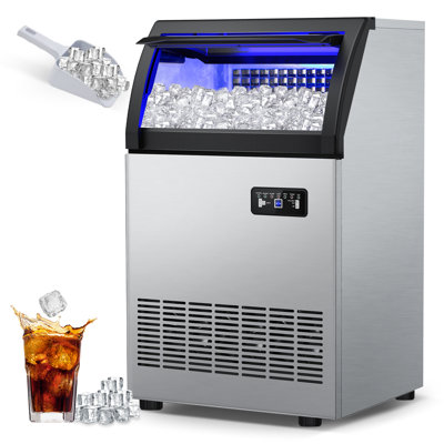 200 Lb. Daily Production Cube Clear Ice Stainless Steel Under Counter/Freestanding Ice Maker | Fridge.com