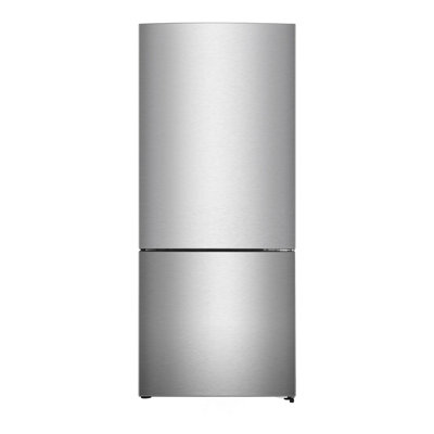 Verona VEFBF2814RSL 28 inch Bottom Freezer Refrigerator with 14.8 cu. ft. Total Capacity, Recessed Handle, Reversible Doors, Ice Maker, Energy Star | Fridge.com