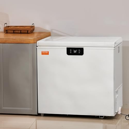 VEVOR Chest Freezer, 5.4 Cu.ft / 153 L Compact Deep Freezer, Free Standing Top Open Door Compact Freezers with 2 Removable Baskets & Adjustable Thermostat, Energy Saving & Low Noise, White | Fridge.com