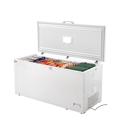 VEVOR Chest Freezer, 17.2 Cu.ft Large Deep Freezer with 4 Removable Baskets, Freestanding Top Open Door Commercial Chest Freezers with 7-Level Adjustable Temp, LED Lighting,Locking Lid, 6 Wheels | Fridge.com