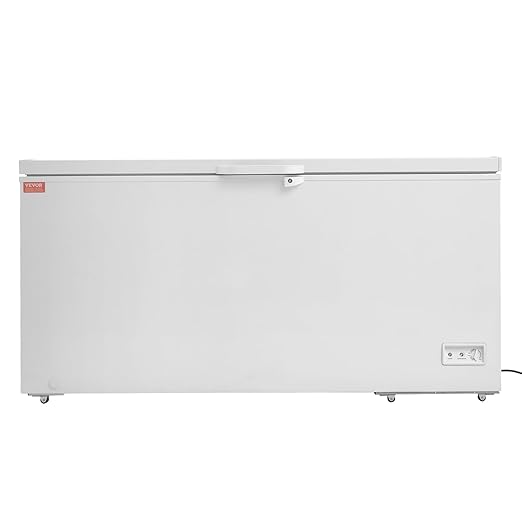 VEVOR Chest Freezer, 17.2 cu.ft Large Deep Freezer With 4 Removable Baskets, Freestanding Top Open Door Commercial Chest Freezers With 7-Level Adjustable Temp, LED Lighting,Locking Lid, 6 Wheels - View 2 | Fridge.com