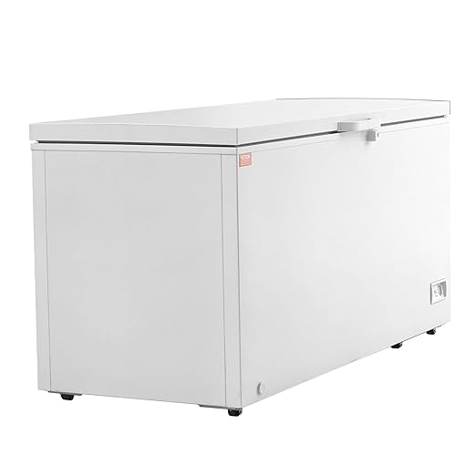 VEVOR Chest Freezer, 17.2 cu.ft Large Deep Freezer With 4 Removable Baskets, Freestanding Top Open Door Commercial Chest Freezers With 7-Level Adjustable Temp, LED Lighting,Locking Lid, 6 Wheels - View 3 | Fridge.com