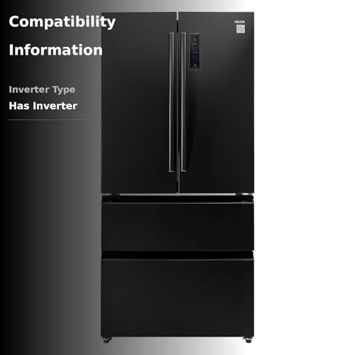 VEVOR French Door Refrigerator, 18.9 cu. ft. Kitchen Fridge, Counter Depth French Refrigerator With LED Display And 4 Casters, Frost-Free Bottom Freezer Refrigerators For Home & Commercial Use, Black - View 5 | Fridge.com