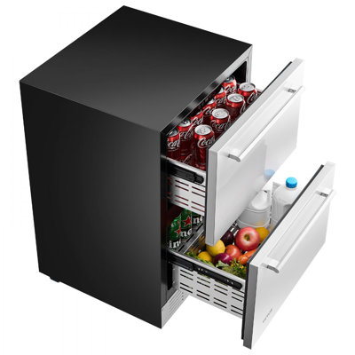 24 Inches Drawer Refrigerator Stainless Steel Dual Drawer Fridge for Home | Fridge.com