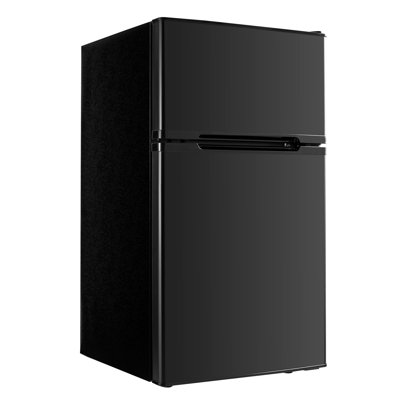 Mini Fridge with Freezer 3.2 Cu.Ft Two Door Compact Refrigerator Black | Fridge.com