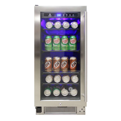 Vinotemp 15'' W Convertible 68 Cans (12 oz.) 2.9 Cubic Feet Beverage Cooler with Glass Door | Fridge.com