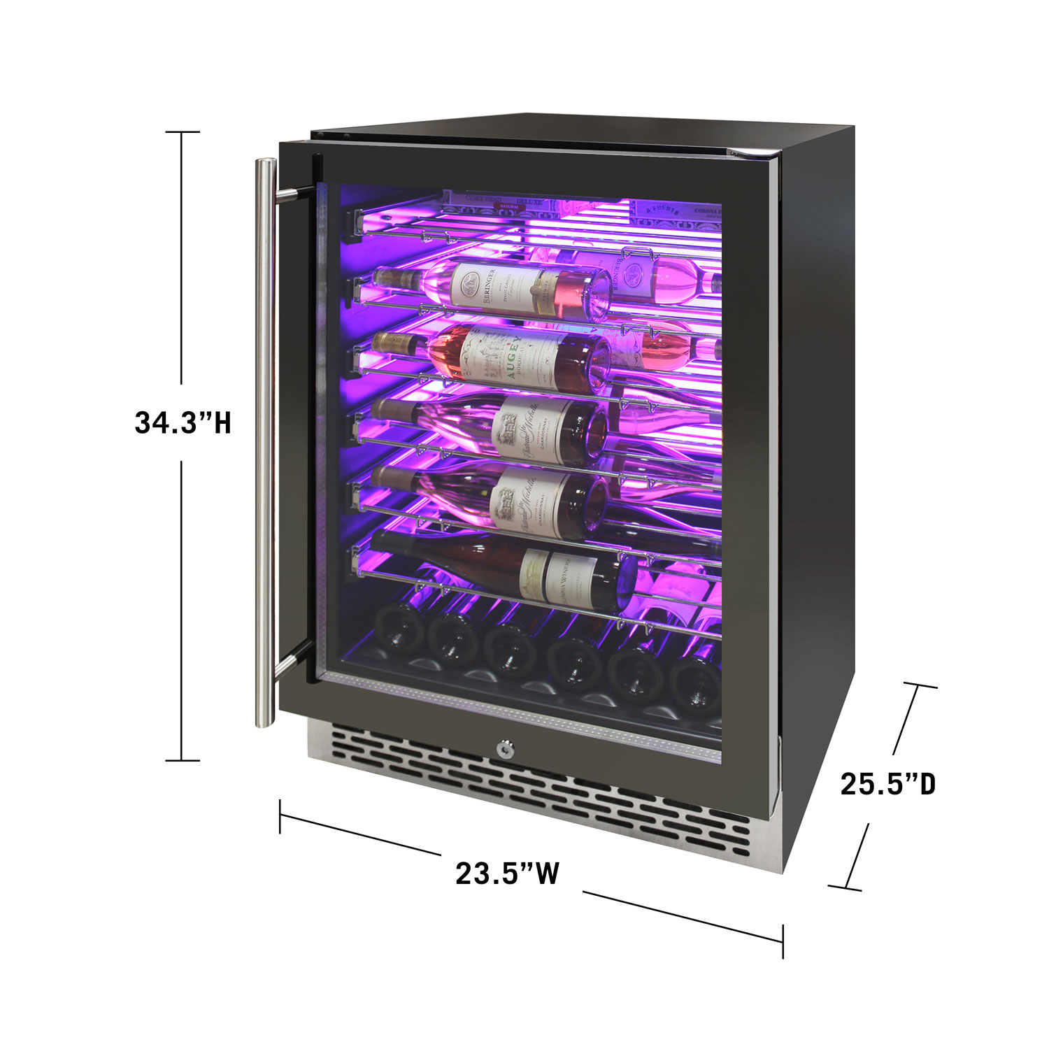 Vinturi VRIW4101BL 41-Bottle Built-In Wine Cellar - View 4 | Fridge.com