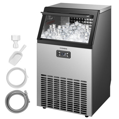 100 Lb. Per Day Stainless Steel Commercial Freestanding Ice Maker - View 1 | Fridge.com