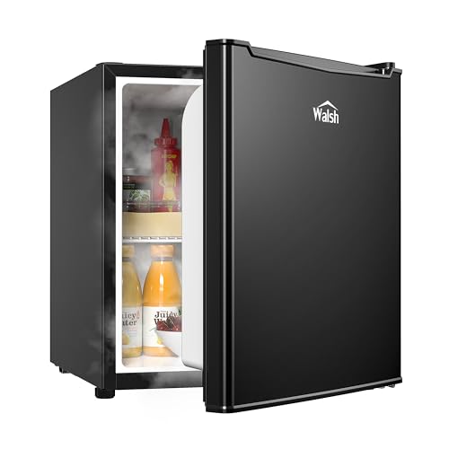 Walsh Compact Refrigerator, Single Door Mini Fridge, Energy Efficient, Adjustable Mechanical Thermostat With Chiller, Reversible Doors And Leveling Front Legs, 1.7 Cu Ft., Black - View 1 | Fridge.com