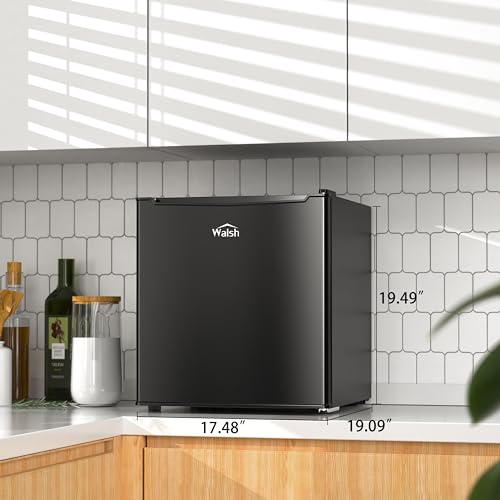 Walsh Compact Refrigerator, Single Door Mini Fridge, Energy Efficient, Adjustable Mechanical Thermostat With Chiller, Reversible Doors And Leveling Front Legs, 1.7 Cu Ft., Black - View 3 | Fridge.com