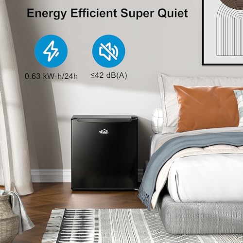 Walsh Compact Refrigerator, Single Door Mini Fridge, Energy Efficient, Adjustable Mechanical Thermostat With Chiller, Reversible Doors And Leveling Front Legs, 1.7 Cu Ft., Black - View 5 | Fridge.com