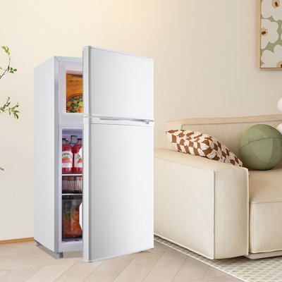 WANAI 3.5 Cu.Ft Mini Fridge with Freezer, Compact Refrigerator for Office, Dorm, Apartment, 7-Level Adjustable Thermostat, 2 Removable Shelves and Bak | Fridge.com