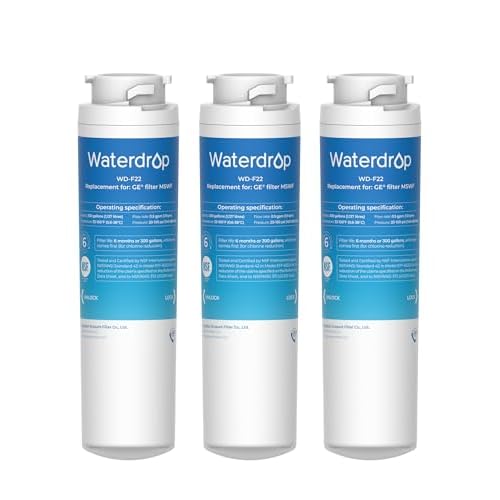 Waterdrop MSWF Refrigerator Water Filter, Replacement for GE® MSWF, 101820A, 101821B, RWF1500A, NSF 42&372 Certified, Pack of 3 | Fridge.com