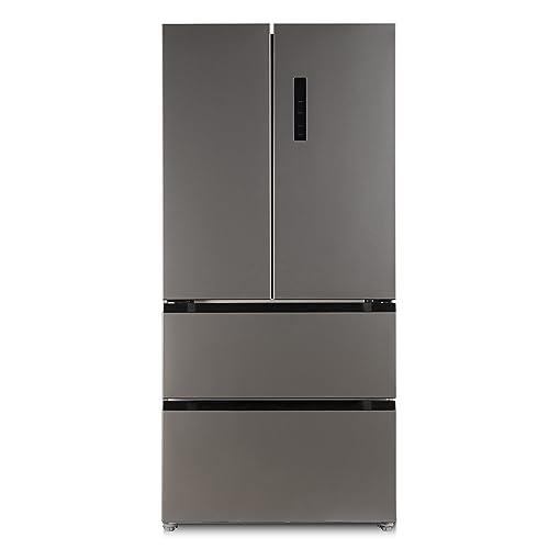 West Bend Refrigerator Freestanding French Door Design Fridge with 5.1 Cu.Ft. Freezer Capacity, Adjustable Electronic Control and Frost Free Defrost, 18-Cu.Ft, Metallic | Fridge.com