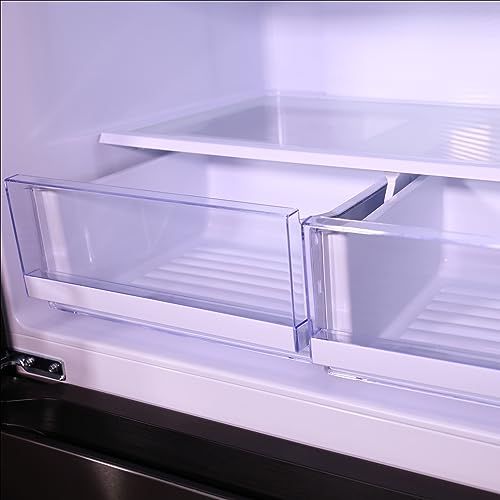 West Bend Refrigerator Freestanding French Door Design Fridge With 5.1 cu.ft. Freezer Capacity, Adjustable Electronic Control And Frost Free Defrost, 18-cu.ft, Metallic - View 6 | Fridge.com