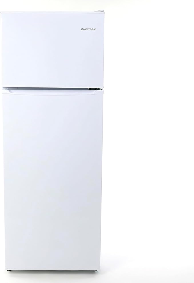West Bend Apartment Refrigerator Freestanding Dual Door Slim Design Full Fridge with Top Freezer, Adjustable Mechanical Control, for Condo, House, Small Kitchen Use, 7.4-Cu.Ft, White | Fridge.com