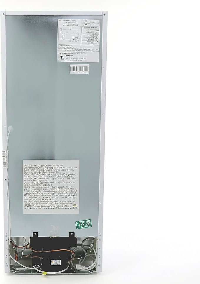 West Bend Apartment Refrigerator Freestanding Dual Door Slim Design Full Fridge With Top Freezer, Adjustable Mechanical Control, For Condo, House, Small Kitchen Use, 7.4-cu.ft, White - View 5 | Fridge.com