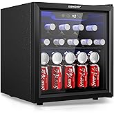 West Bend Beverage Cooler Refrigerator 15 Wine Bottle/60 Can Capacity, Glass Door, 17-Inch Wide Freestanding, Adjustable Thermostat Control, 1.6-cu.ft, Slate Blue - View 5 | Fridge.com