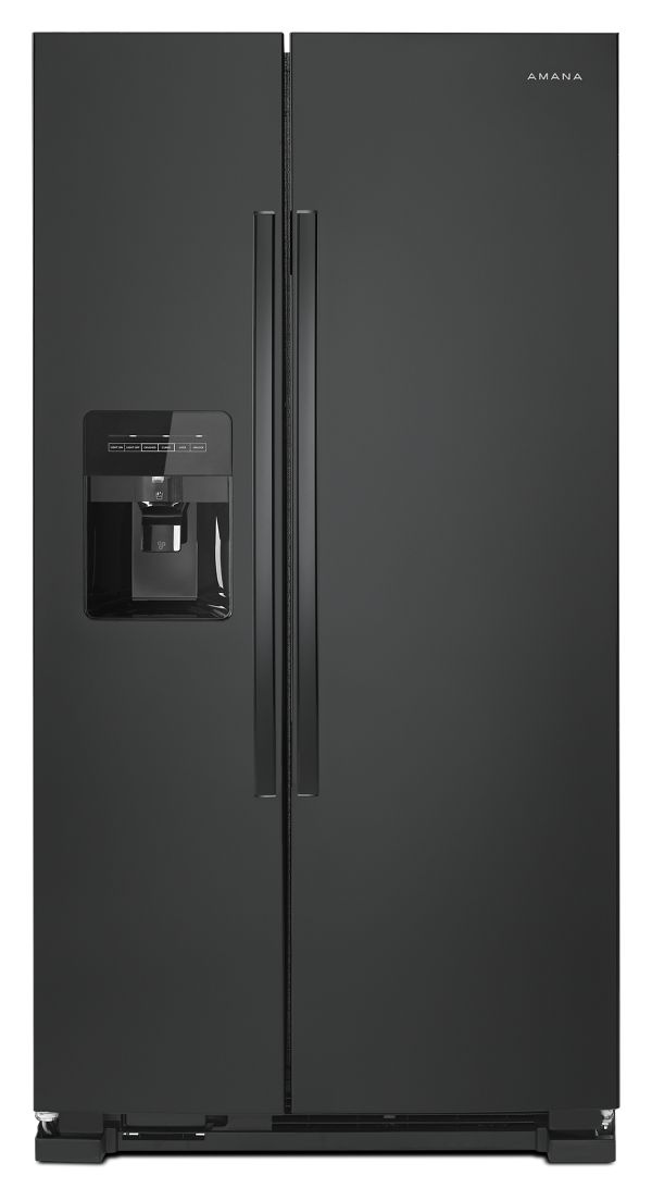 Whirlpool Amana 36 In. Side-By-Side Refrigerator With Dual Pad External Ice And Water Dispenser In Black 25 Cu. Ft. Asi2575grb | Fridge.com