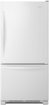 Whirlpool 33 Inch 33" Bottom Freezer Refrigerator WRB322DMBW - View 2 | Fridge.com