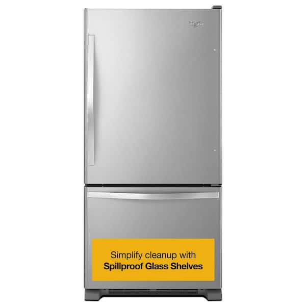 Whirlpool 33 Inch 33" Bottom Freezer Refrigerator Wrb322dmhv - View 3 | Fridge.com