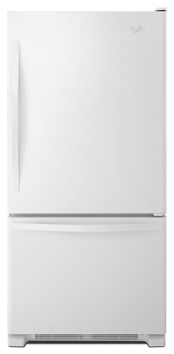 Whirlpool 30 Inch 30" Bottom Freezer Refrigerator WRB329DMBW | Fridge.com