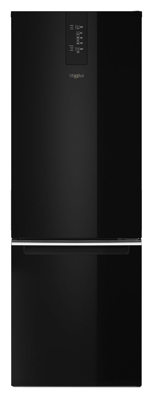 Whirlpool 24 in. Wide Bottom-Freezer Refrigerator in Black 12.9 cu. ft. | Fridge.com