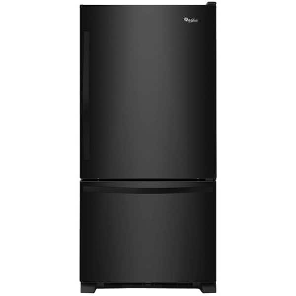 Whirlpool 24 In. Wide Bottom-Freezer Refrigerator In Black 12.9 Cu. Ft. - View 4 | Fridge.com
