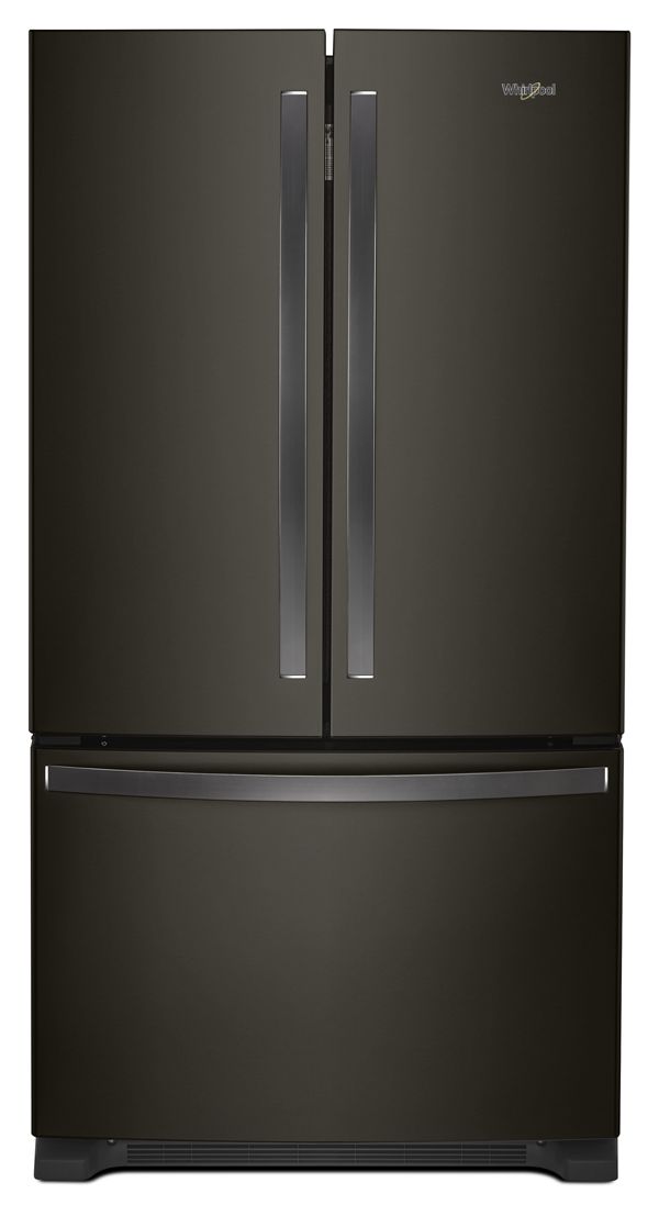 Whirlpool 36 in. Wide French Door Refrigerator with Water Dispenser in Black 25 cu. ft. WRF535SWHV | Fridge.com