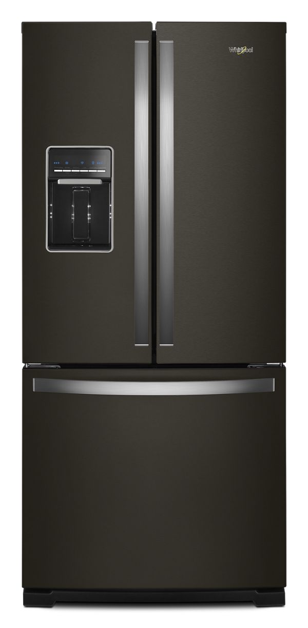 Whirlpool 30 in. Wide French Door Refrigerator in Black 20 cu. ft. WRF560SEHV | Fridge.com