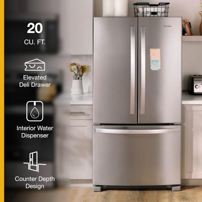 Whirlpool 36 Inch 36" Counter Depth French Door Refrigerator WRFC2036RZ - View 6 | Fridge.com
