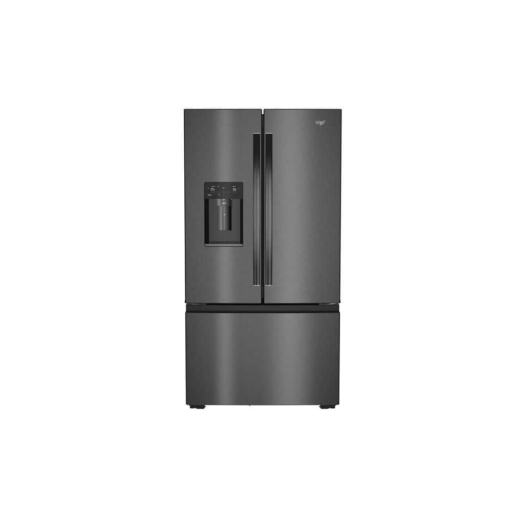 Whirlpool - 36 in. Wide 23 cu. ft. French Door Refrigerator With In-Door Water And Ice - Black Stainless Steel - View 6 | Fridge.com