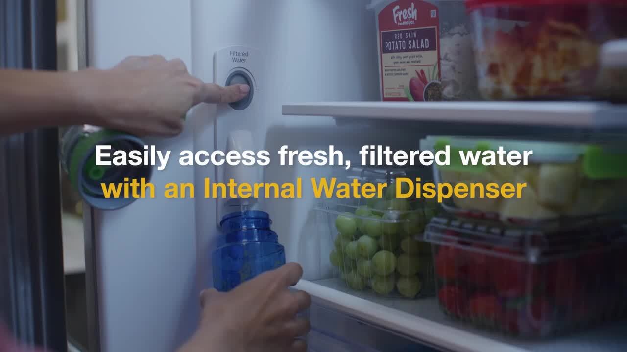 Whirlpool Full-Depth French Door Bottom Mount Refrigerator In White Wrff3236rw - View 3 | Fridge.com