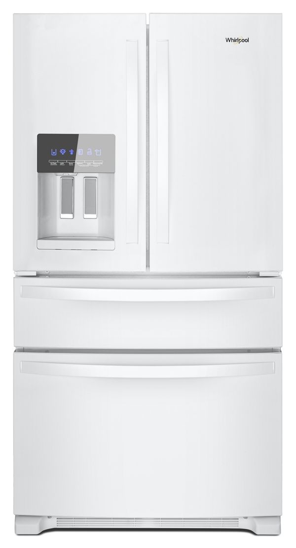 Whirlpool 36 in. Wide French Door Bottom Mount Refrigerator in White 36 in. WRMF3636RW | Fridge.com
