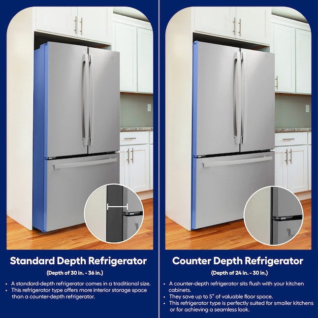 Whirlpool 36 Inch 36" Counter Depth French Door Refrigerator WRQA59CNKZ | Fridge.com