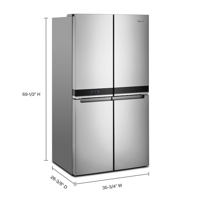 Whirlpool 36 Inch 36" Counter Depth French Door Refrigerator WRQA59CNKZ - View 5 | Fridge.com