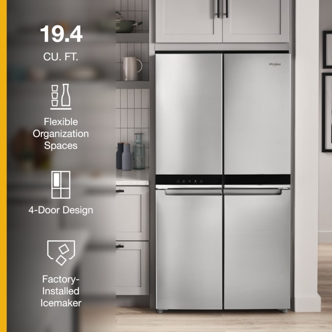 Whirlpool 36 Inch 36" Counter Depth French Door Refrigerator WRQA59CNKZ - View 6 | Fridge.com
