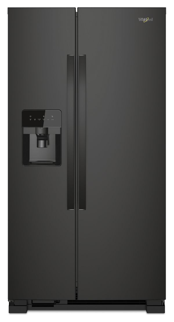 Whirlpool 33 in. Wide Side-by-Side Refrigerator in Black 21 cu. ft. WRS311SDHB | Fridge.com