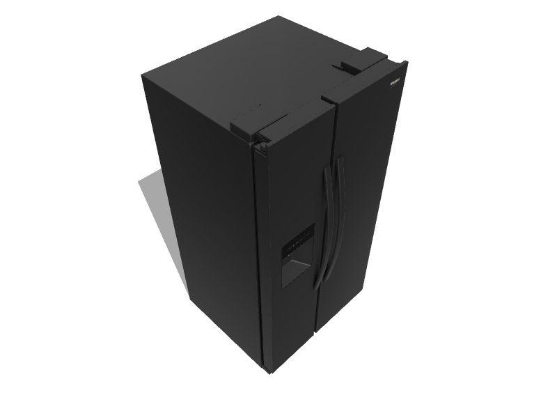 Whirlpool 33 in. Wide Side-By-Side Refrigerator In Black 21 cu. ft. WRS311SDHB - View 2 | Fridge.com