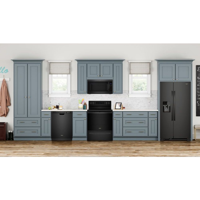 Whirlpool 33 in. Wide Side-By-Side Refrigerator In Black 21 cu. ft. WRS311SDHB - View 4 | Fridge.com