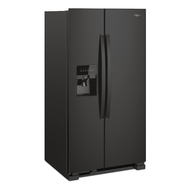 Whirlpool 33 in. Wide Side-By-Side Refrigerator In Black 21 cu. ft. WRS311SDHB - View 5 | Fridge.com