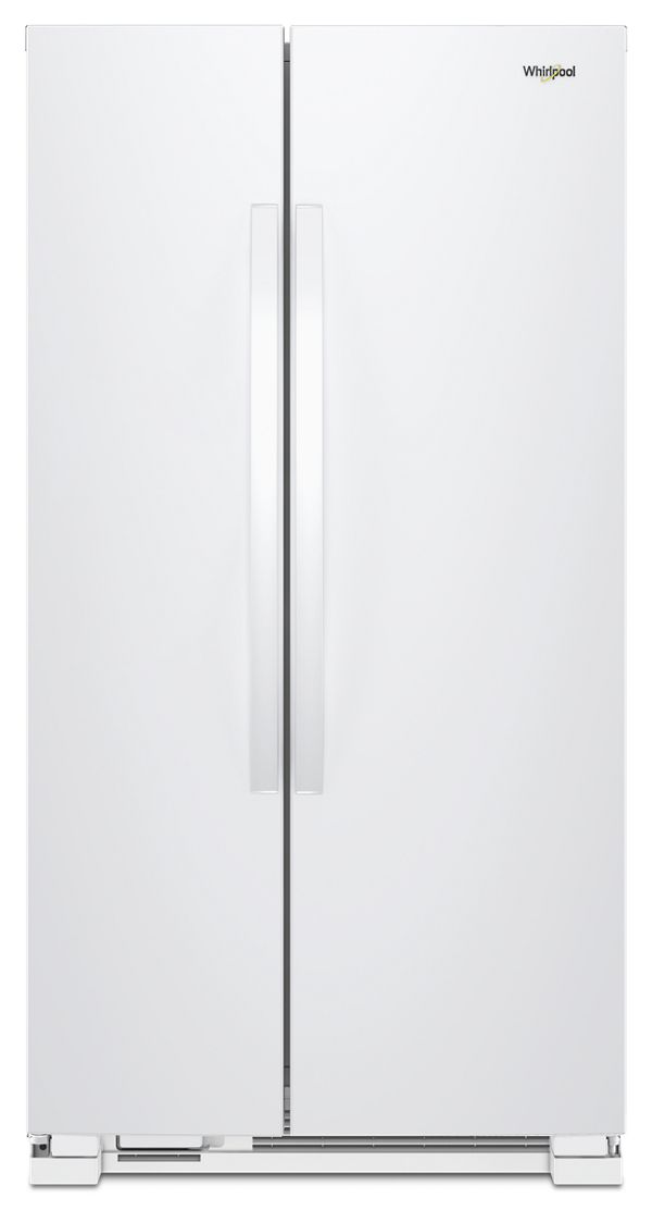 Whirlpool 36 in. Wide Side-by-Side Refrigerator in White 25 cu. ft. WRS315SNHW | Fridge.com