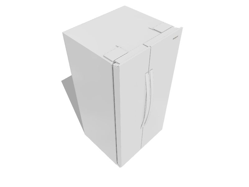 Whirlpool 36 in. Wide Side-By-Side Refrigerator In White 25 cu. ft. WRS315SNHW - View 2 | Fridge.com