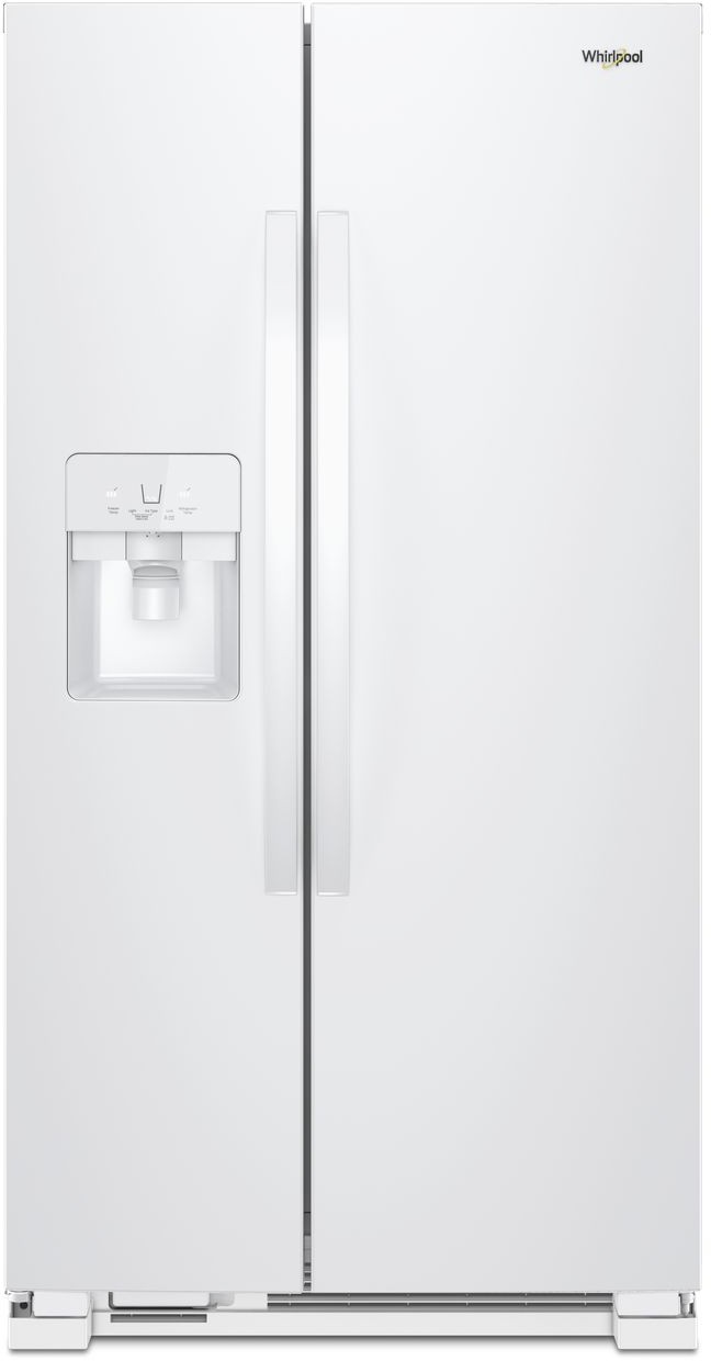 Whirlpool 33 Inch 33" Side-By-Side Refrigerator WRS331SDHW - View 3 | Fridge.com
