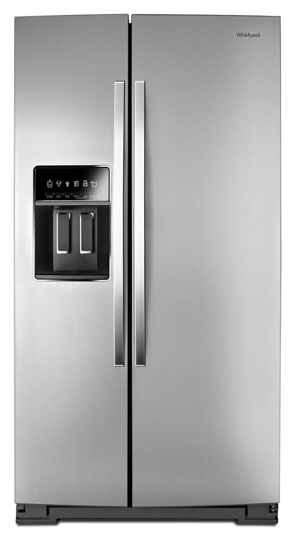 Whirlpool 36 in. Wide Side-by-Side Counter Depth Refrigerator in Stainless Steel 20 cu. ft. | Fridge.com